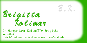 brigitta kolimar business card